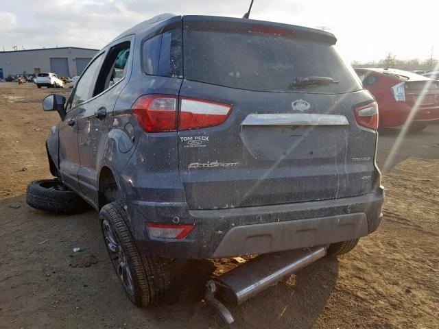 MAJ6P1WL1JC175912 - 2018 FORD ECOSPORT T GRAY photo 3