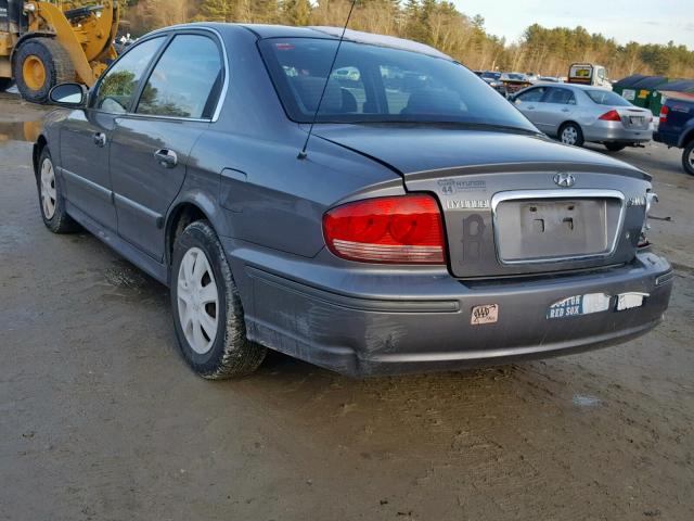 KMHWF25S64A010199 - 2004 HYUNDAI SONATA GL GRAY photo 3