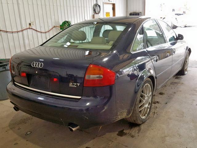 WAULD64B13N104761 - 2003 AUDI A6 2.7T QU BLUE photo 4