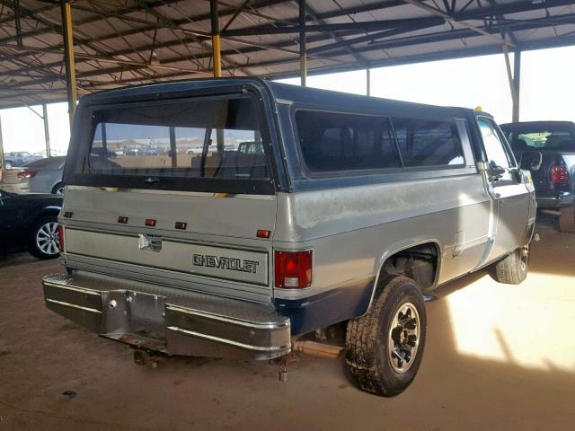 2GCHK34W8F1133731 - 1985 CHEVROLET K30 TWO TONE photo 4