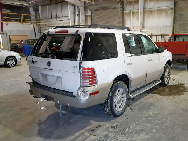 4M2ZU86K75ZJ35461 - 2005 MERCURY MOUNTAINEE WHITE photo 4