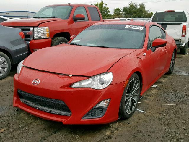 JF1ZNAA14G8703222 - 2016 TOYOTA SCION FR-S RED photo 2