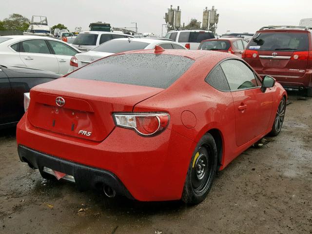 JF1ZNAA14G8703222 - 2016 TOYOTA SCION FR-S RED photo 4