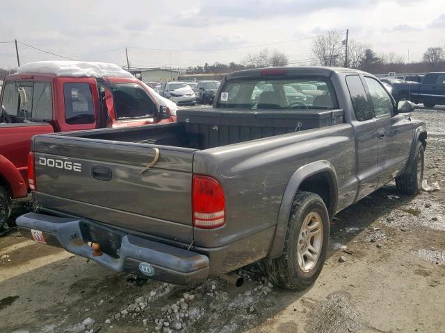 1B7GL12X12S719660 - 2002 DODGE DAKOTA BAS GRAY photo 4