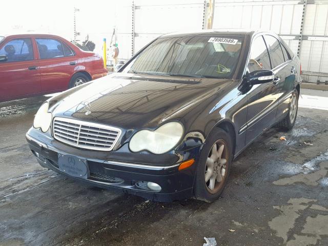 WDBRF61J53A486673 - 2003 MERCEDES-BENZ C 240 BLACK photo 2