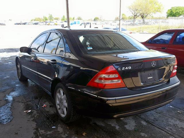 WDBRF61J53A486673 - 2003 MERCEDES-BENZ C 240 BLACK photo 3