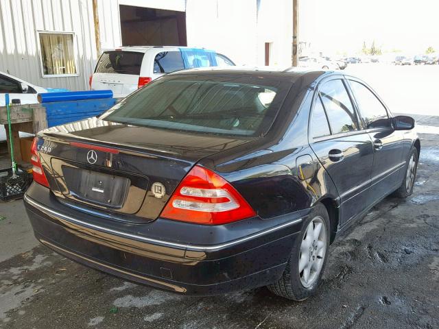 WDBRF61J53A486673 - 2003 MERCEDES-BENZ C 240 BLACK photo 4