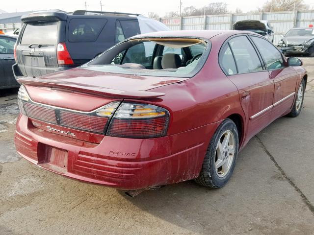 1G2HX54K134158033 - 2003 PONTIAC BONNEVILLE MAROON photo 4