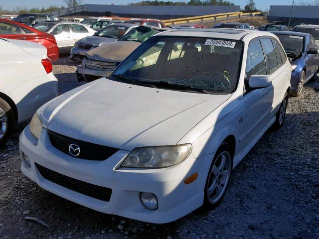 JM1BJ245031220146 - 2003 MAZDA PROTEGE PR WHITE photo 2