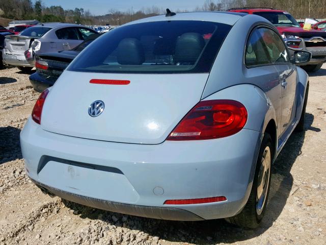 3VWJX7AT0DM600907 - 2013 VOLKSWAGEN BEETLE BLUE photo 4