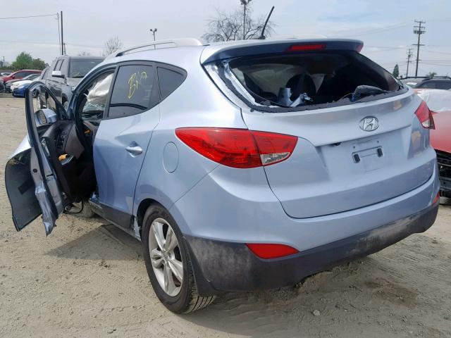 KM8JU3AC7AU110620 - 2010 HYUNDAI TUCSON GLS BLUE photo 3