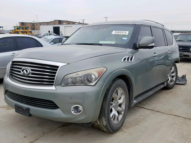 JN8AZ2NE5B9003067 - 2011 INFINITI QX56 GREEN photo 2