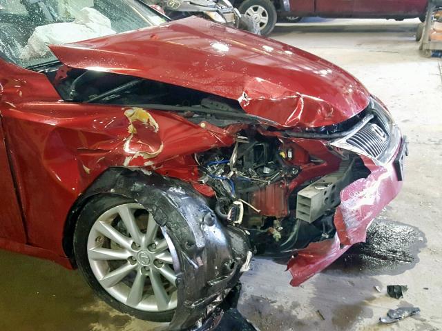 JTHCK262392028502 - 2009 LEXUS IS 250 BURGUNDY photo 9