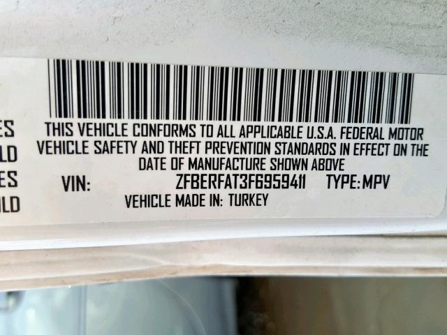 ZFBERFAT3F6959411 - 2015 RAM PROMASTER 白色 照片 10