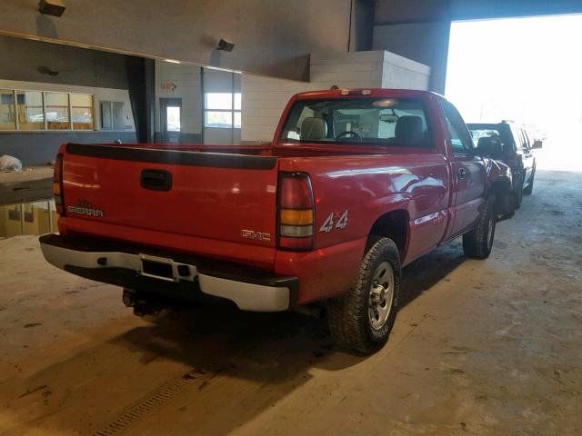 1GTEK14T35Z344760 - 2005 GMC NEW SIERRA RED photo 4