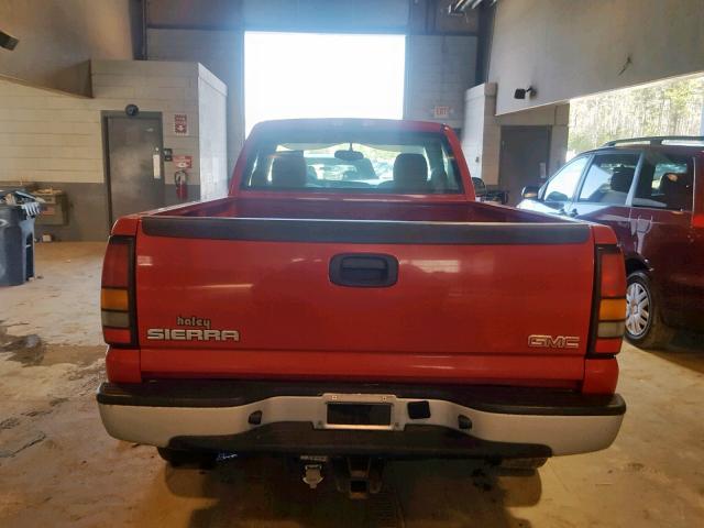 1GTEK14T35Z344760 - 2005 GMC NEW SIERRA RED photo 6