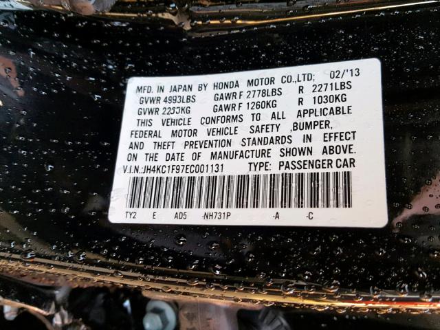 JH4KC1F97EC001131 - 2014 ACURA RLX ADVANC BLACK photo 10