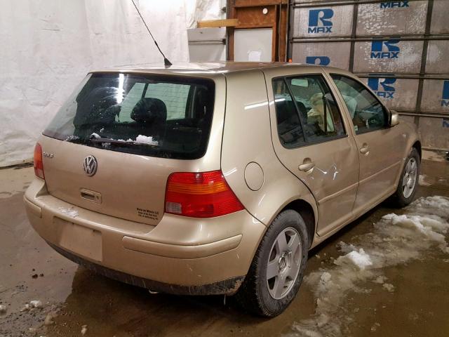 9BWGK61J824036023 - 2002 VOLKSWAGEN GOLF GLS GOLD photo 4