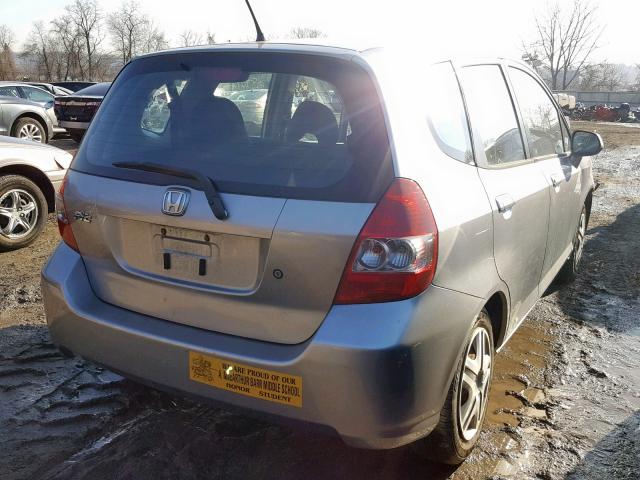 JHMGD38427S032845 - 2007 HONDA FIT SILVER photo 4