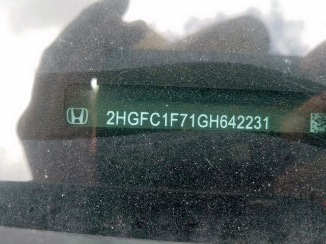 2HGFC1F71GH642231 - 2016 HONDA CIVIC EXL  照片 10