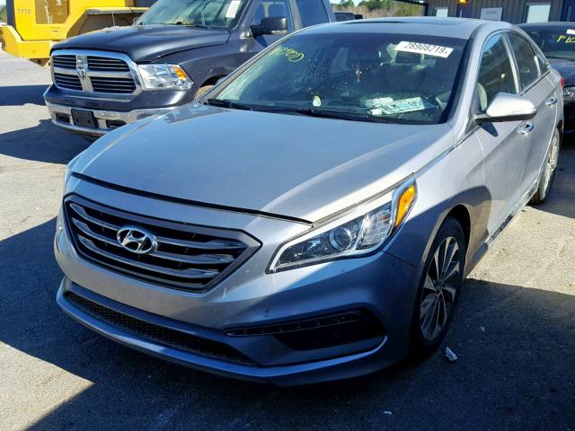 5NPE34AF9HH440482 - 2017 HYUNDAI SONATA SPO SILVER photo 2