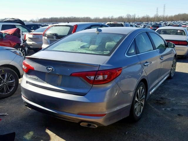 5NPE34AF9HH440482 - 2017 HYUNDAI SONATA SPO SILVER photo 4