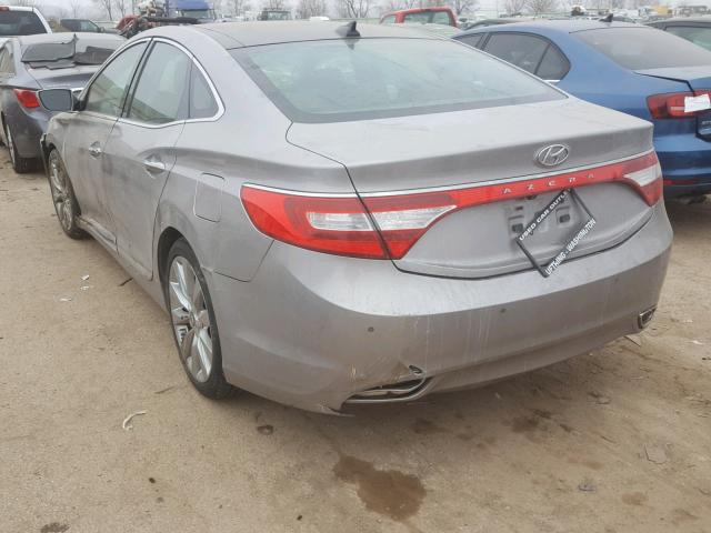 KMHFH4JG8DA316358 - 2013 HYUNDAI AZERA GLS GRAY photo 3