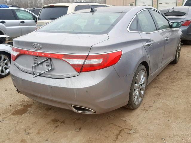 KMHFH4JG8DA316358 - 2013 HYUNDAI AZERA GLS GRAY photo 4