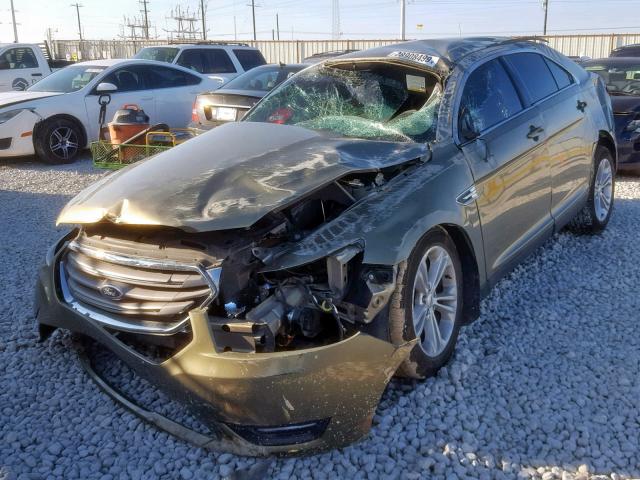 1FAHP2E87DG109972 - 2013 FORD TAURUS SEL GREEN photo 2