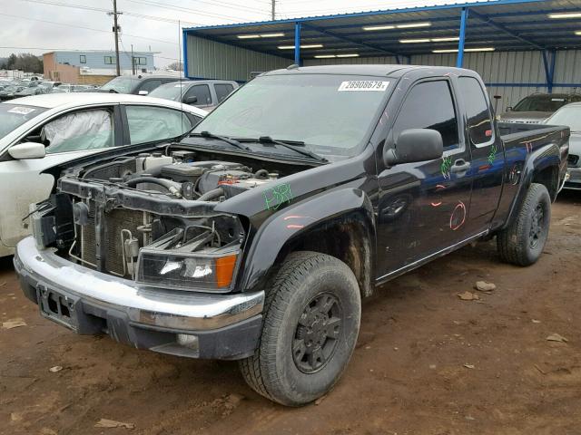 1GTDT39E288204448 - 2008 GMC CANYON SLE BLACK photo 2