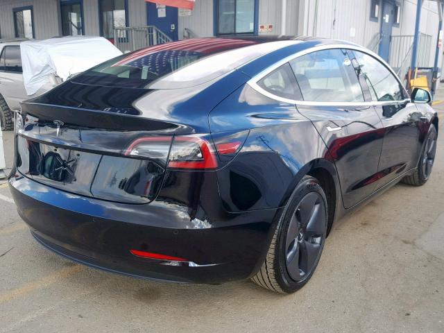 5YJ3E1EA5JF004943 - 2018 TESLA MODEL 3 BLACK photo 4