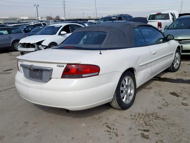 1C3EL75R55N596041 - 2005 CHRYSLER SEBRING GT WHITE photo 4