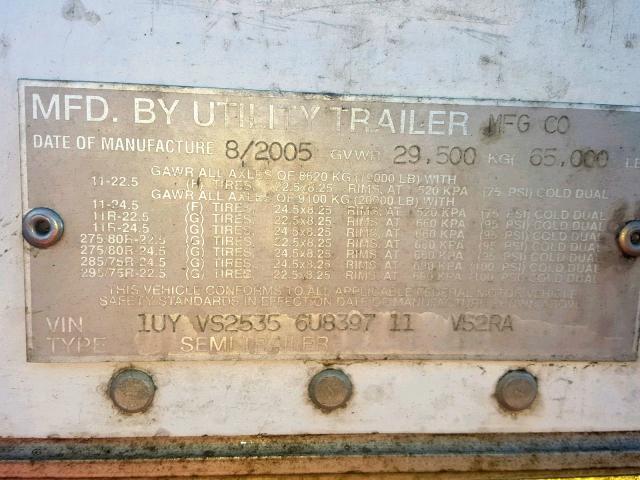 1UYVS25356U839711 - 2006 UTILITY TRAILER Ağ foto 10
