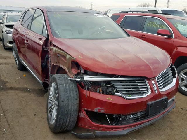 2LMPJ8LRXHBL40934 - 2017 LINCOLN MKX RESERV RED photo 1