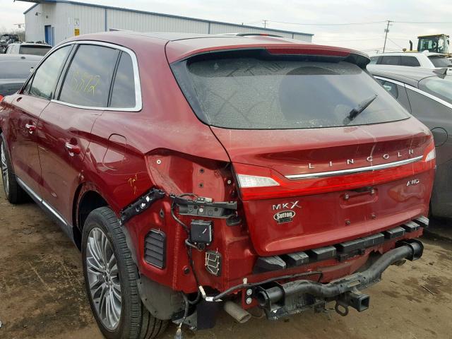 2LMPJ8LRXHBL40934 - 2017 LINCOLN MKX RESERV RED photo 3