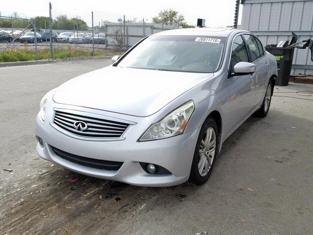 JN1DV6AP6BM603468 - 2011 INFINITI G25 BASE SILVER photo 2