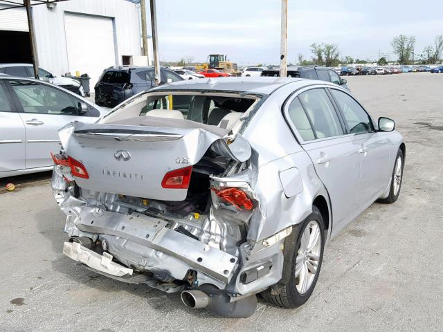 JN1DV6AP6BM603468 - 2011 INFINITI G25 BASE SILVER photo 4