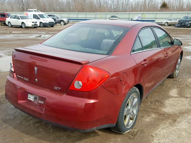 1G2ZH57N684158723 - 2008 PONTIAC G6 GT RED photo 4