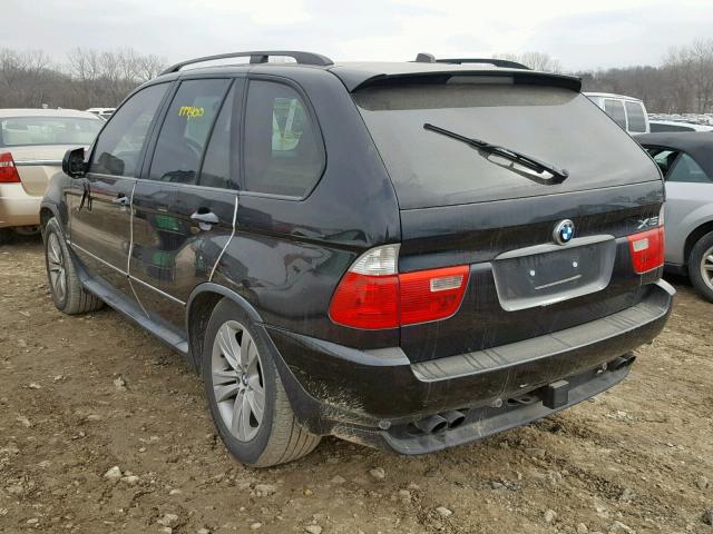 5UXFB53534LV02156 - 2004 BMW X5 4.4I BLACK photo 3