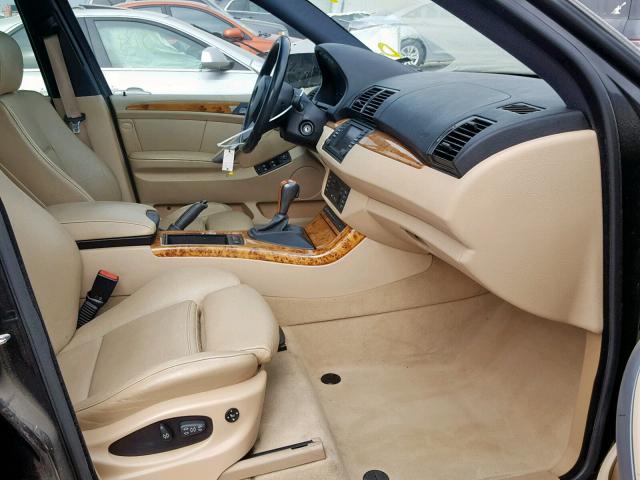 5UXFB53534LV02156 - 2004 BMW X5 4.4I BLACK photo 5