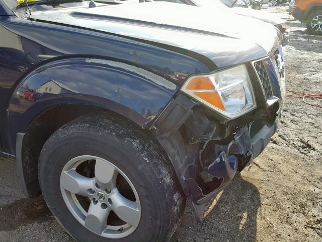 1N6AD07WX6C406228 - 2006 NISSAN FRONTIER C BLUE photo 9