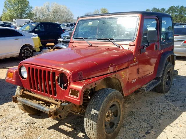 1J4FY29P9XP402030 - 1999 JEEP WRANGLER / RED photo 2