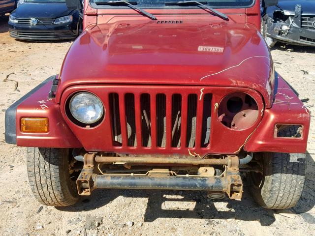 1J4FY29P9XP402030 - 1999 JEEP WRANGLER / RED photo 9