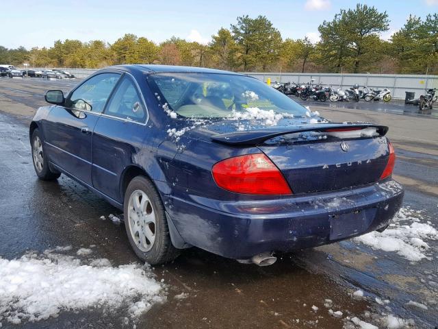 19UYA42441A032311 - 2001 ACURA 3.2CL BLUE photo 3