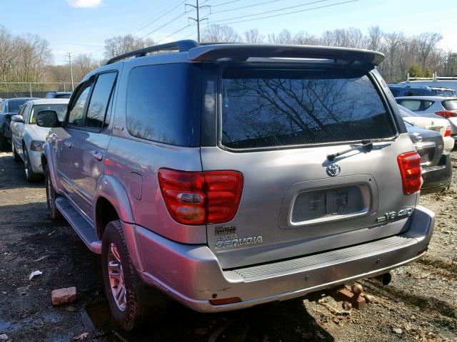 5TDBT48A04S220911 - 2004 TOYOTA SEQUOIA LI SILVER photo 3