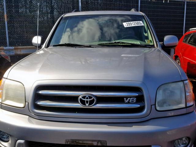 5TDBT48A04S220911 - 2004 TOYOTA SEQUOIA LI SILVER photo 9