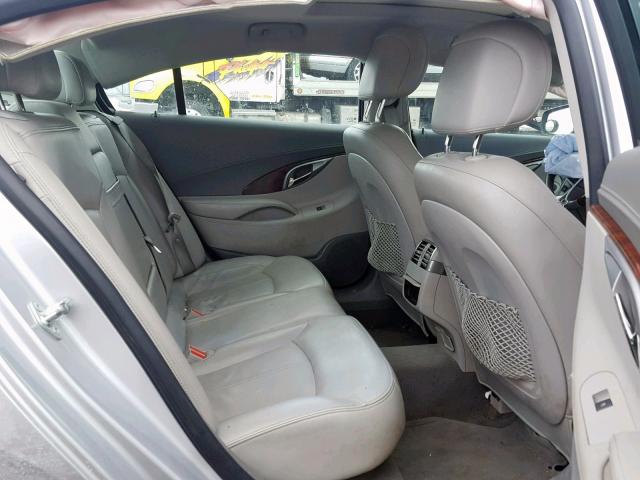 1G4GE5ED8BF359553 - 2011 BUICK LACROSSE C SILVER photo 6