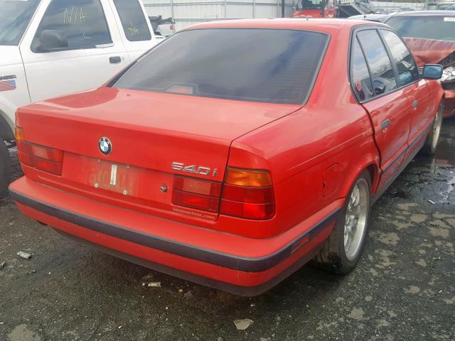 WBAHE6319RGF25722 - 1994 BMW 540 I AUTO RED photo 4