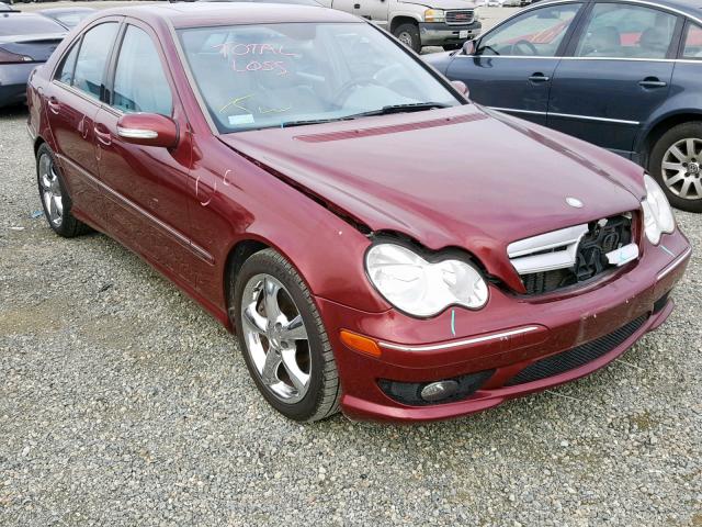 WDBRF40J45F604580 - 2005 MERCEDES-BENZ C 230K SPO BURGUNDY photo 1