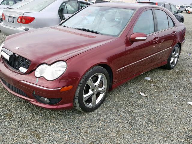 WDBRF40J45F604580 - 2005 MERCEDES-BENZ C 230K SPO BURGUNDY photo 2